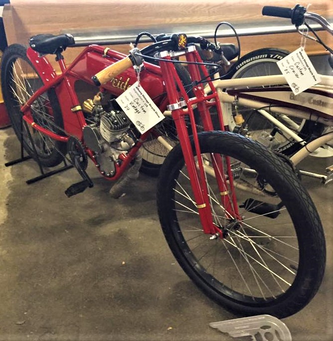 photo of vintage bike at show