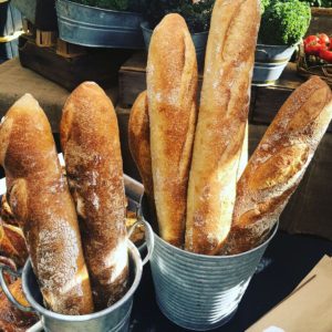 Image of fresh sourdough baguettes from The Warehouse in Albany, Oregon.
