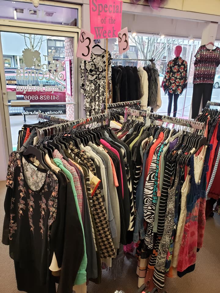Photo of clothing inside store.