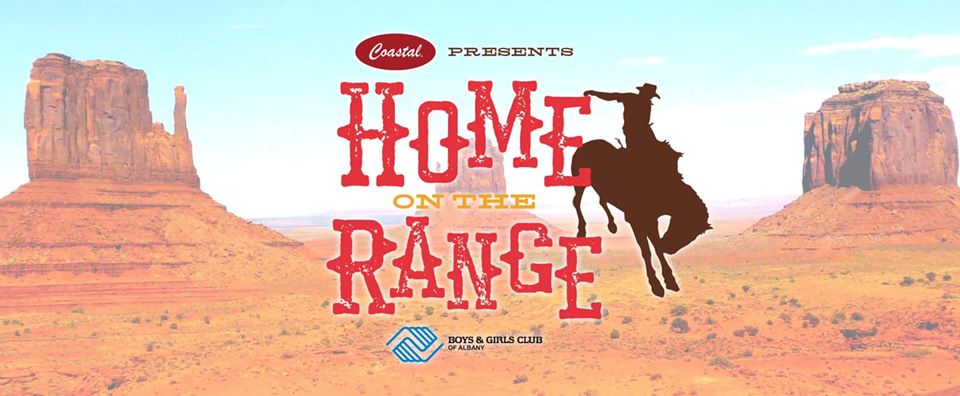 Event logo with western desert scene.