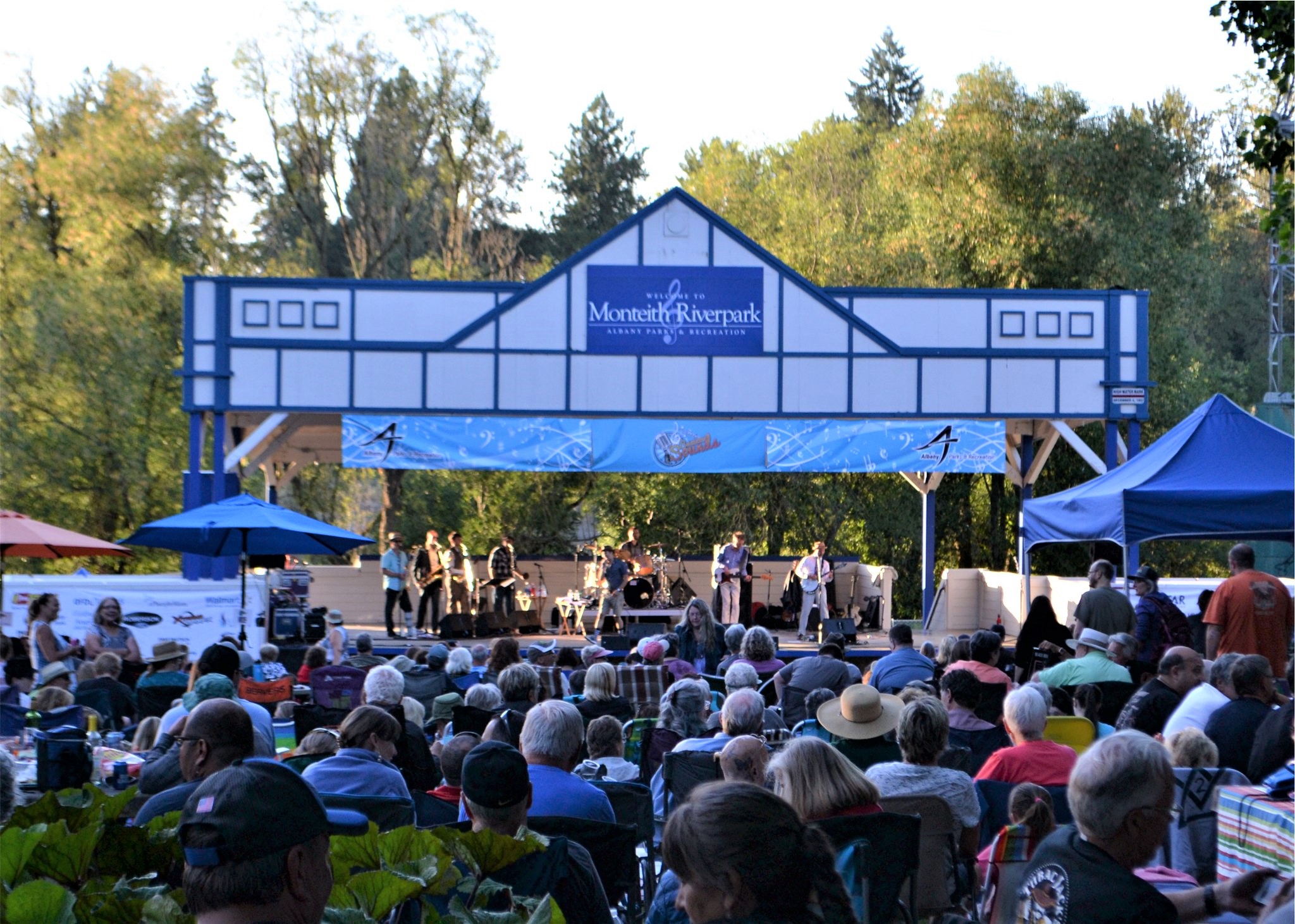 Photo of outdoor concert in Albany, OR.