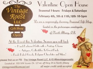 Valentine Open House @ Vintage Roost | Albany | Oregon | United States