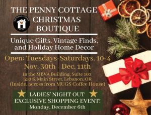 The Penny Cottage Christmas Boutique @ MBVA Building | Lebanon | Oregon | United States