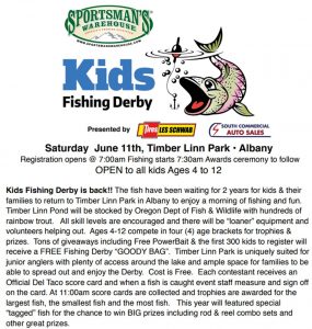 Kids Fishing Derby @ Timber-Linn Memorial Park | Albany | Oregon | United States