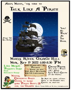 Talk Like a Pirate @ Marys River Grange Hall | Philomath | Oregon | United States