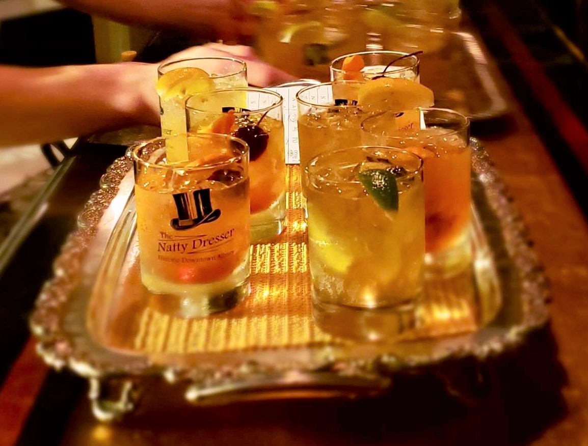photo of cocktails on tray