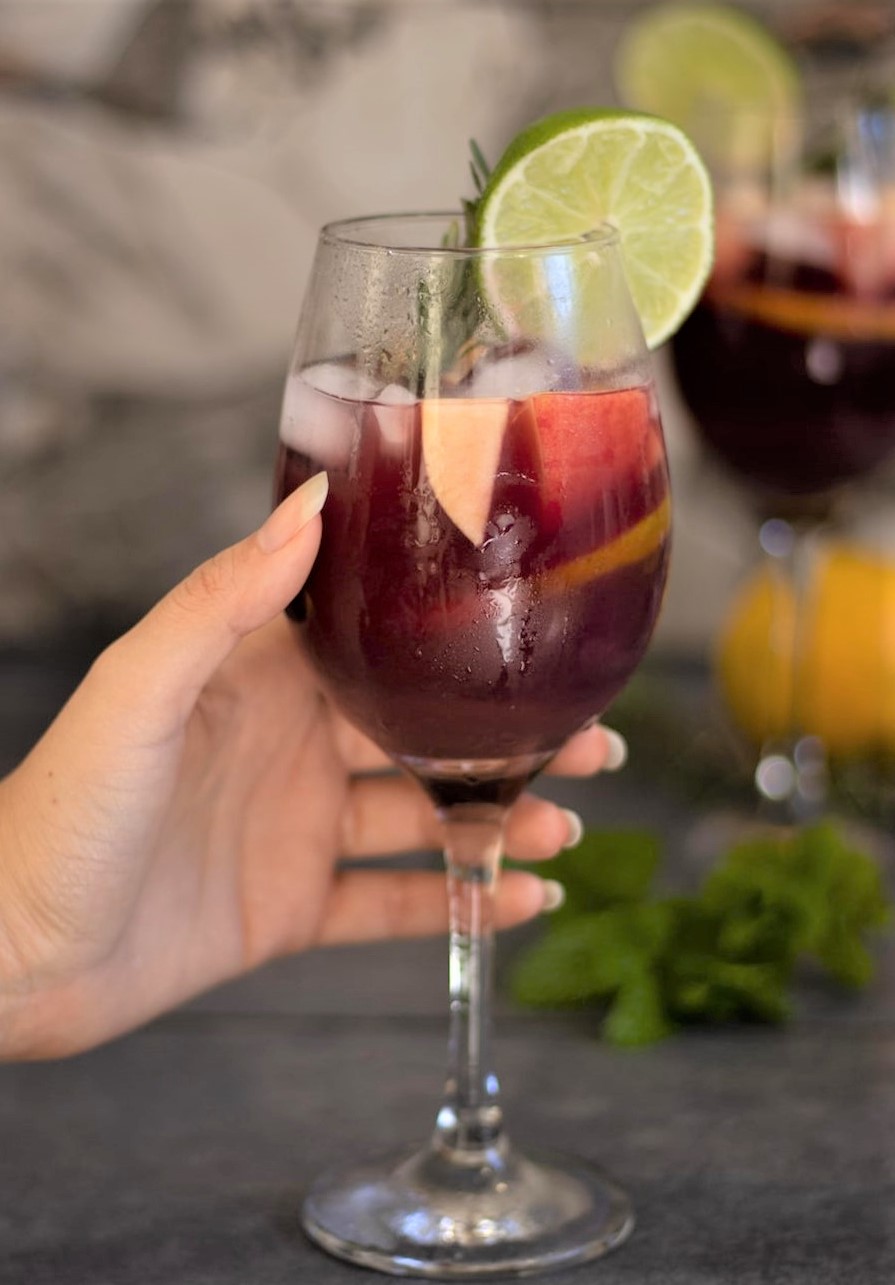 photo of glass of sangria