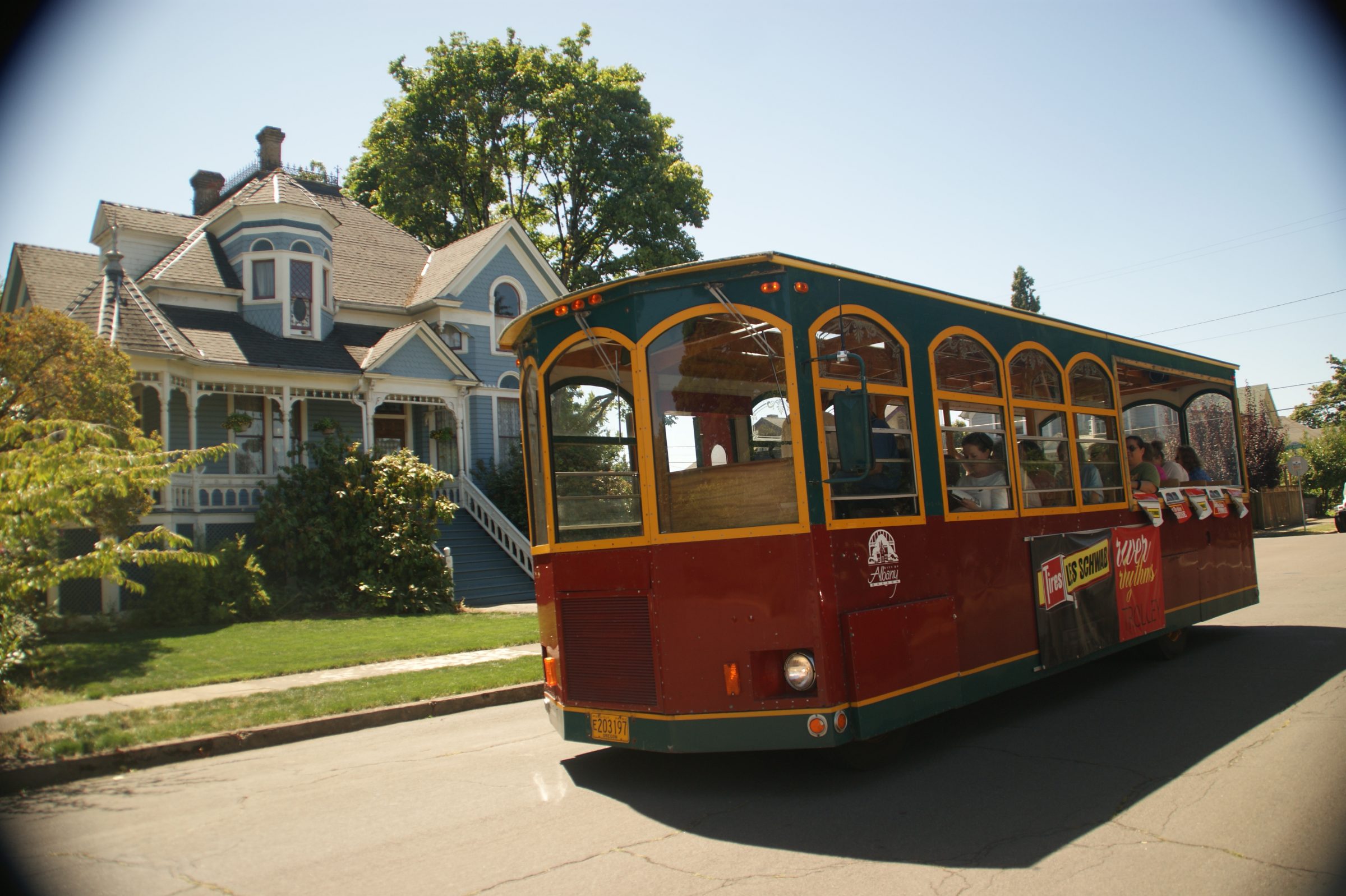 Streetcar converted for street use