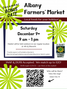 Bonus Farmers Market @ Downtown Albany | Albany | Oregon | United States